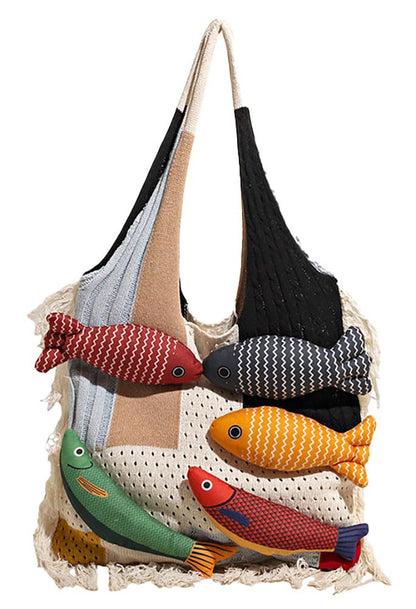 Ningaloo Reef - Boho Fringe Tote White