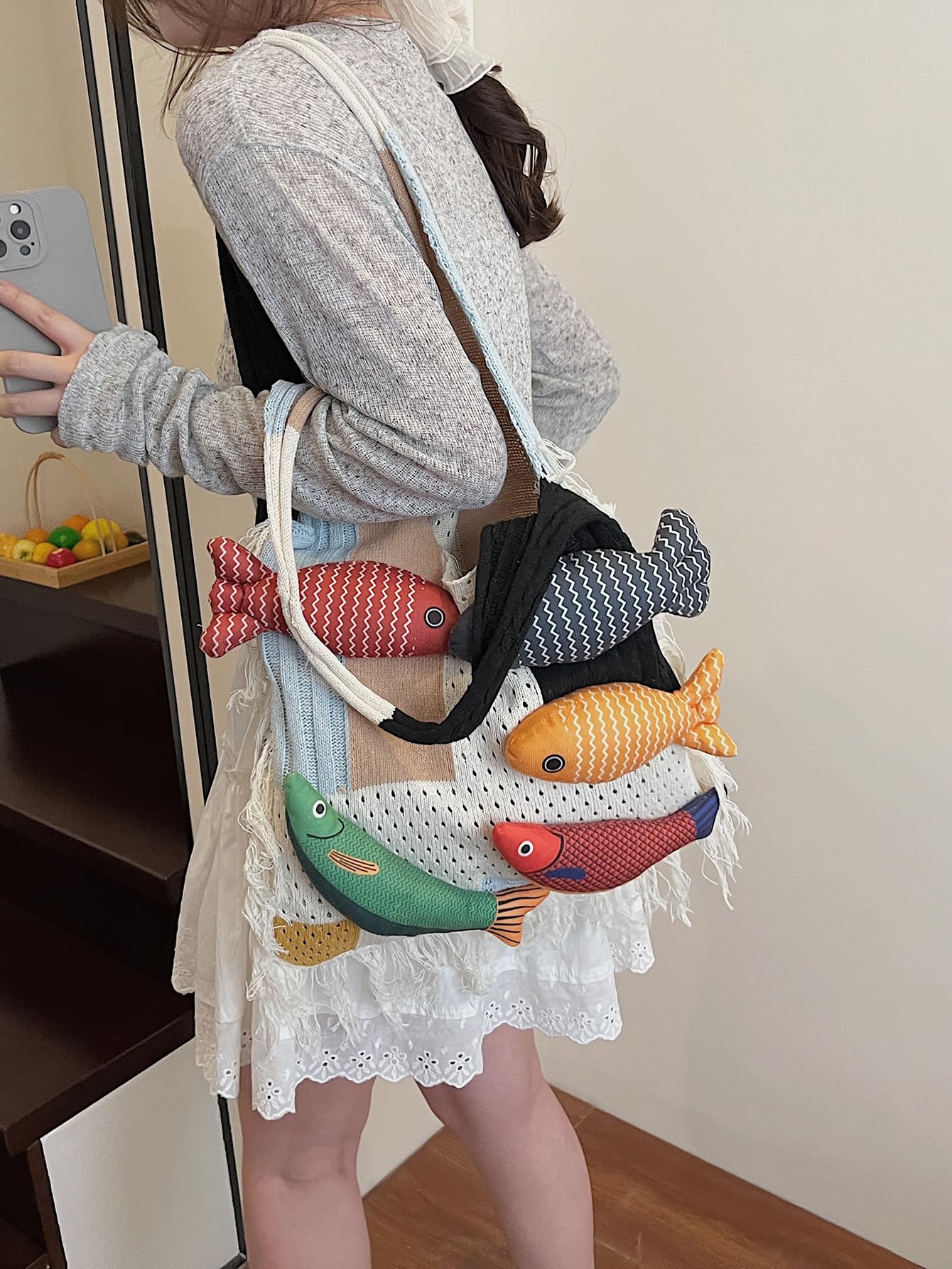 Ningaloo Reef - Boho Fringe Tote White