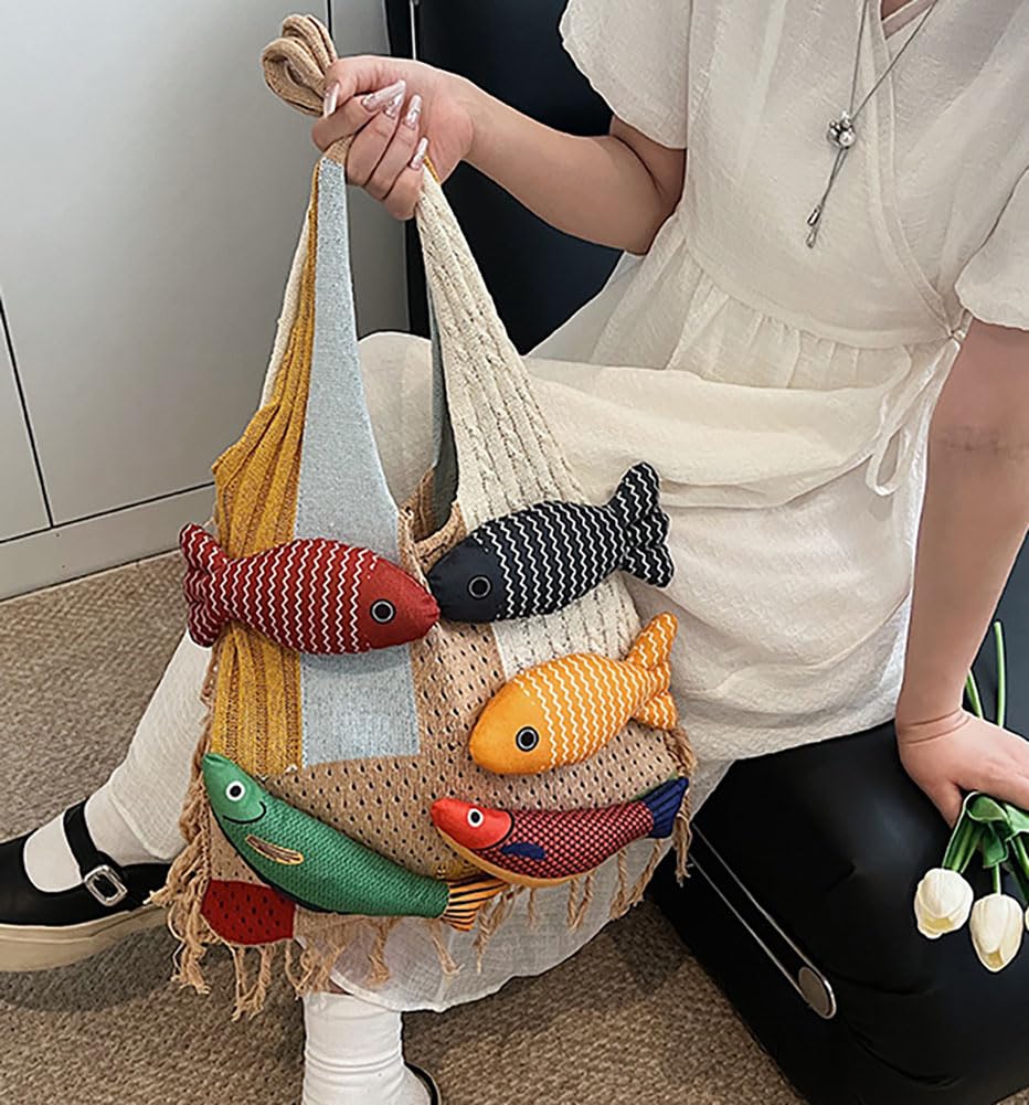 Ningaloo Reef - Boho Fringe Tote Khaki