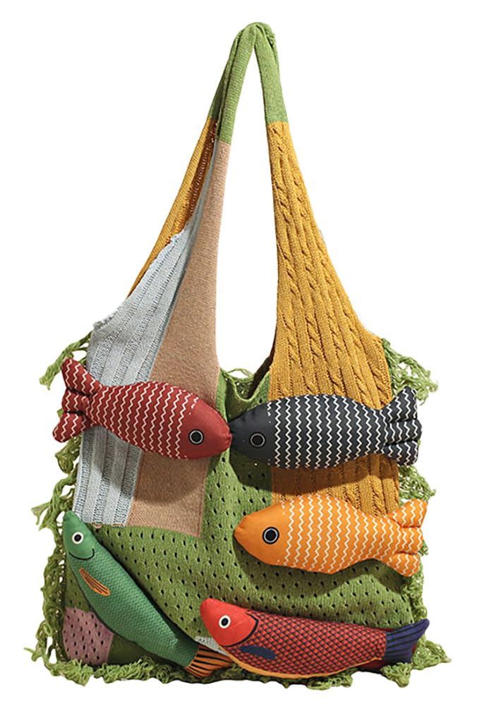 Ningaloo Reef - Boho Fringe Tote Green
