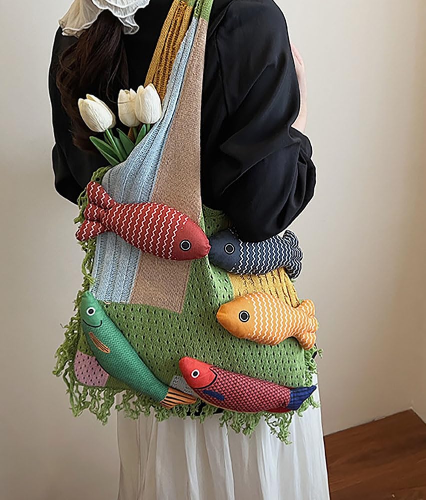 Ningaloo Reef - Boho Fringe Tote Green