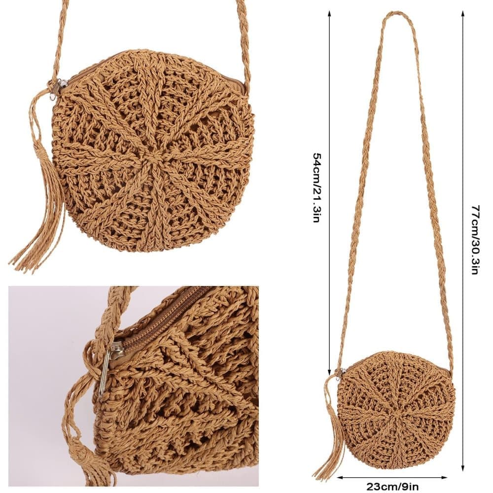Bells Beach - Straw Round Bag