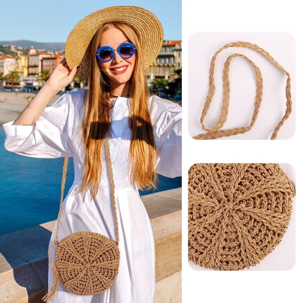 Bells Beach - Straw Round Bag