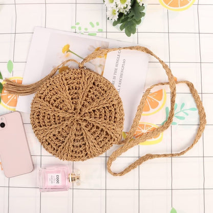 Bells Beach - Straw Round Bag