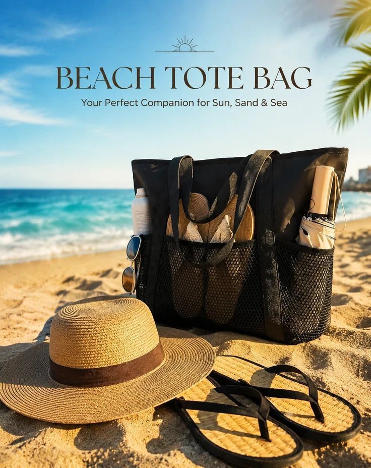 Cottesloe Tote Brown - beach swim