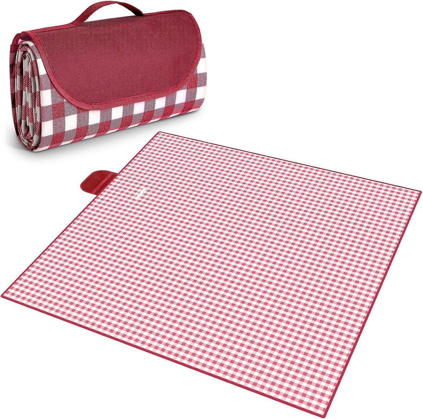 Lake Eildon Gingham Picnic Rug - product flat lay