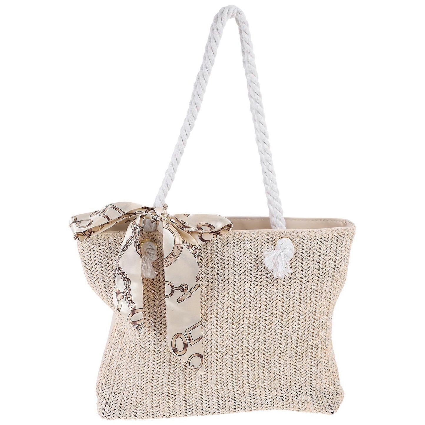 Whitehaven Straw Tote - side view