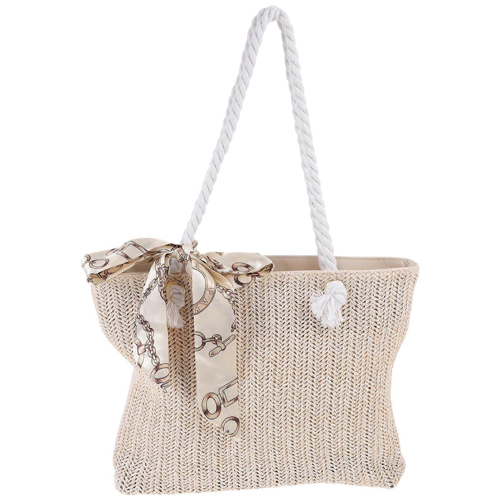 Whitehaven Straw Tote - side view