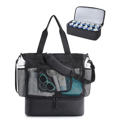 Currumbin Cooler - Beach & Picnic Tote Black