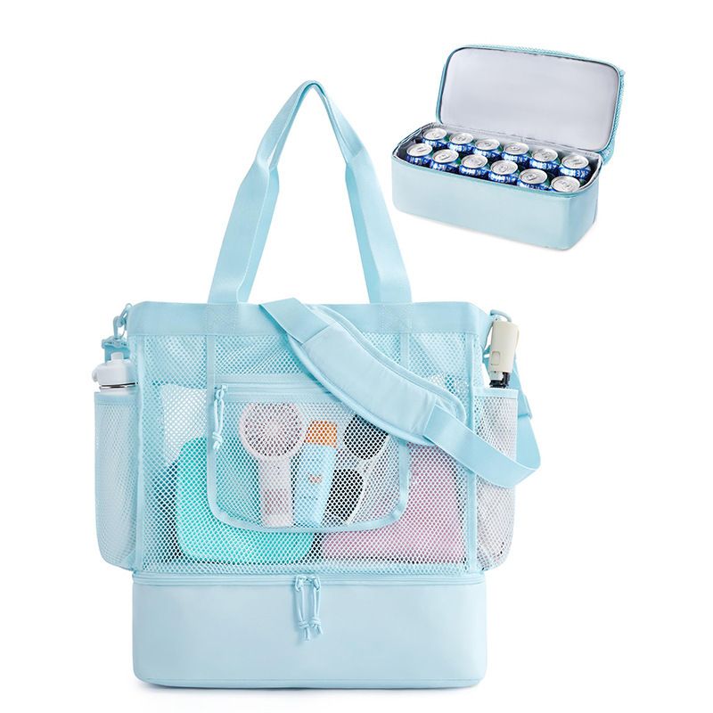 Currumbin Cooler - Beach & Picnic Tote Light Blue
