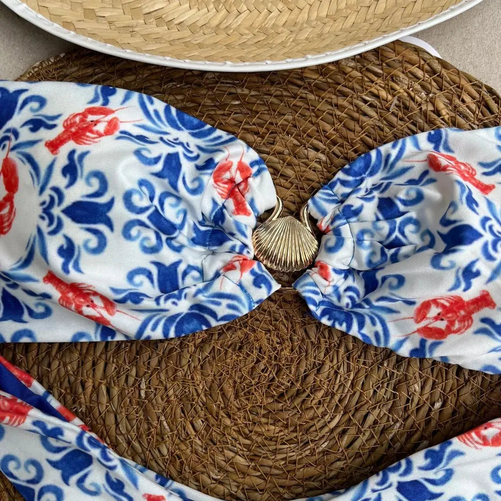 Whitehaven Beach - Shell Ring Bandeau + High Cut - Solaríe